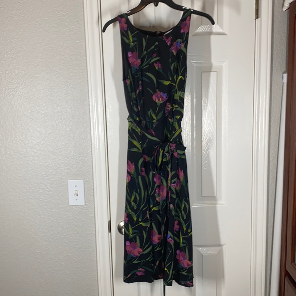 Elle Black Size 10 Floral Print Dress